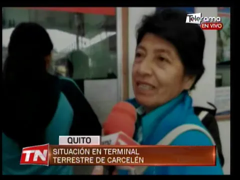 Situación en terminal terrestre de Carcelén