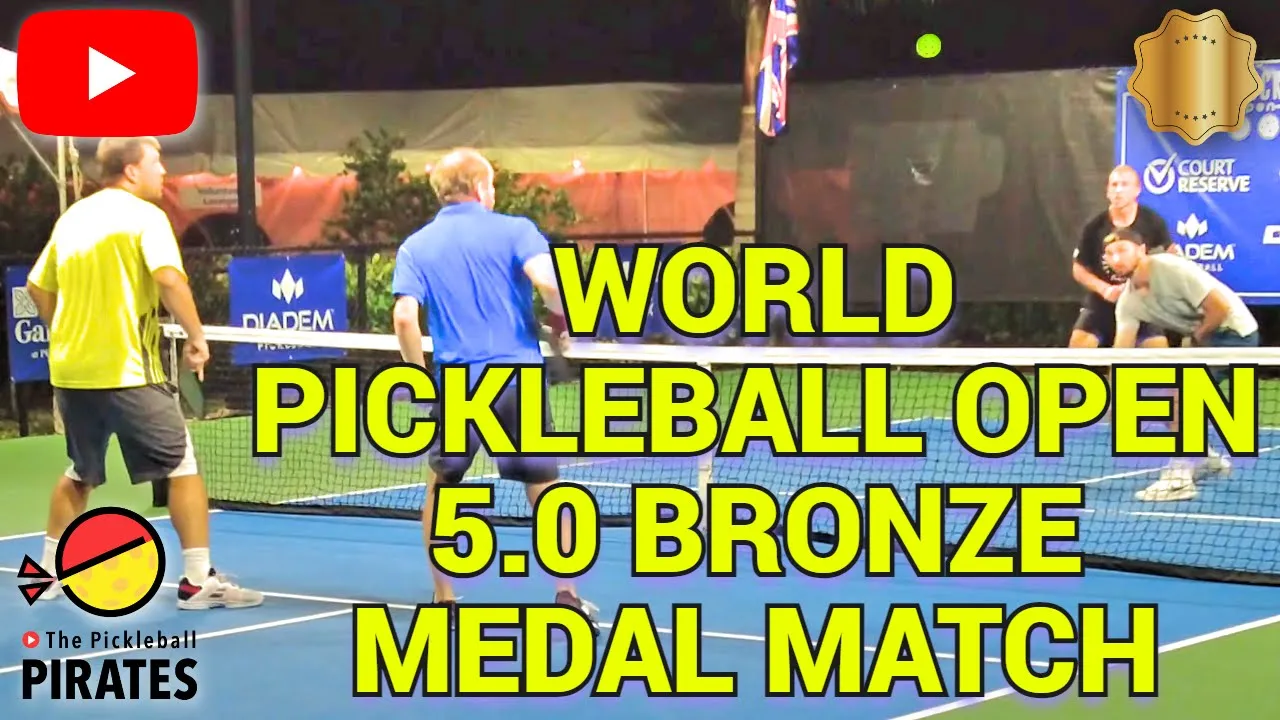 Power of Spin Serve: World Pickleball Open Bronze Medal Match 5.0 19+ Game 2