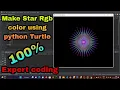 Make star rgb color using python Turtle make star for begineers 2023 expertcoding3624