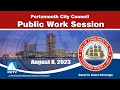 Portsmouth City Council Public Work Session August 8 2023 Portsmouth Virginia