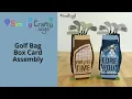 Golf Bag Box Card Assembly - Golf Card SVG
