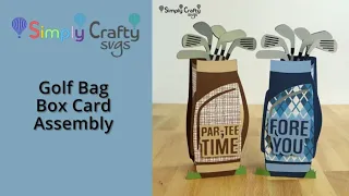 Golf Bag Box Card Assembly - Golf Card SVG