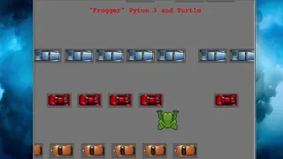 Simple frogger Crossy Road type game in Python 3 with the Turtle module and animated gif