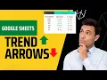 How to use or add increase or decrease trend arrows in GOOGLE SHEETS