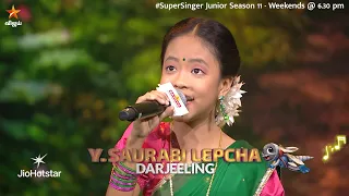 Kangal Irandal Song by #SaurabhiLepcha ❤️😍 | Super Singer Junior 11 | Episode Promo