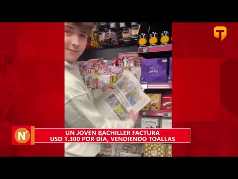 Un joven bachiller factura USD 1.300 por día, vendiendo toallas