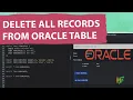 How to Delete All Records Data from Table in Oracle Database Delete Query
