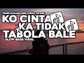 Download Lagu DJ KO CINTA KA TIDAK x TABOLA BALE SLOW BASS VIRAL TIKTOK TERBARU 2025!!