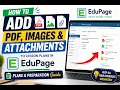 How to Add PDF Images Attachments to Lesson Plans in EduPage Plans Preparation Guide