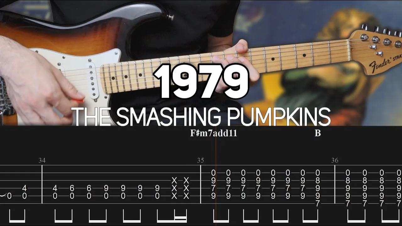 The Smashing Pumpkins - 1979 (Guitar lesson with TAB) - Standard tuning