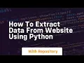 how to extract data from website using python