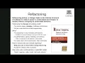 Refactoring lecture - Charles Fox University of Lincoln