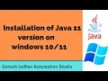 How to install Java 11 Version on windows Ganesh Jadhav AutomationStudio