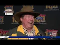 KSAT 12 s Max Massey speaks to organizers of Cowboy Breakfast