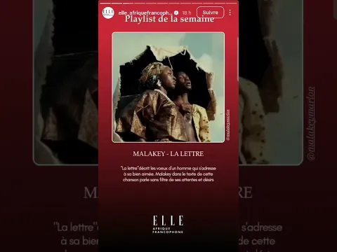 Malakey en playlist sur "ELLE Afrique Francophone" #malakey #ELLE