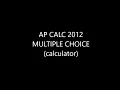 AP Calculus BC 2012 Multiple Choice calculator