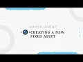 Creating a New Fixed Asset within Acumatica