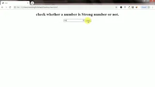 Write a program to check strong number or not using JavaScript