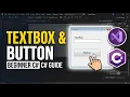 How to Use TextBox and Button in Visual Studio C Step by Step