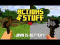 ACTIONS AND STUFF Java vs Bedrock COMPARISON minecraft mod
