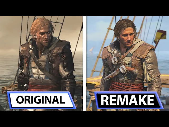 Assassin’s Creed Black Flag Resynced | Original VS Remake | Gameplay Graphics Comparison