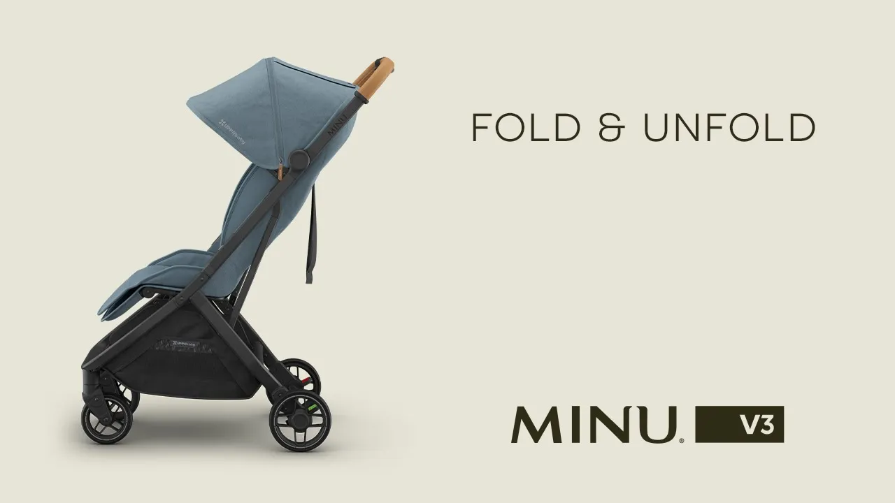 UPPAbaby Minu V3 Stroller - James (Black | Carbon Frame | Black Leather)