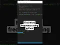 finding word frequency using python
