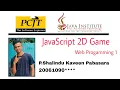 JavaScript 2D Game Development Web programming Java institute Shalindu kaveen