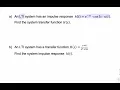 Example Transfer function from impulse response