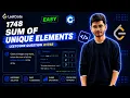 LeetCode 1748 Sum of Unique Elements Easy C Solution