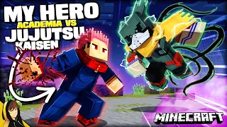 i put overpowered mha vs jujutsu kaisen mobs who wins minecraft