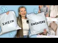HUGE SHEIN SWEATERS TRY ON HAUL unpacking reviews and ratings
