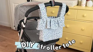 DIY Drawstring Ruffle Stroller Tote Beginner Friendly Sewing Tutorial
