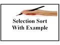Selection Sort With Example