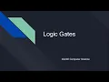 iGCSE Computer Science - Logic Gates