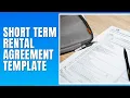 Short Term Rental Agreement Template - How To Fill Short Term Rental Agreement