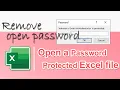 How to Open a Password Protected Excel File within Clicks Excel Remove Open Password