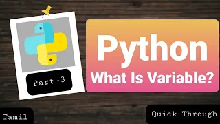 Variable in python in tamil legal variables and illegal variables in python p-3 Quick Through
