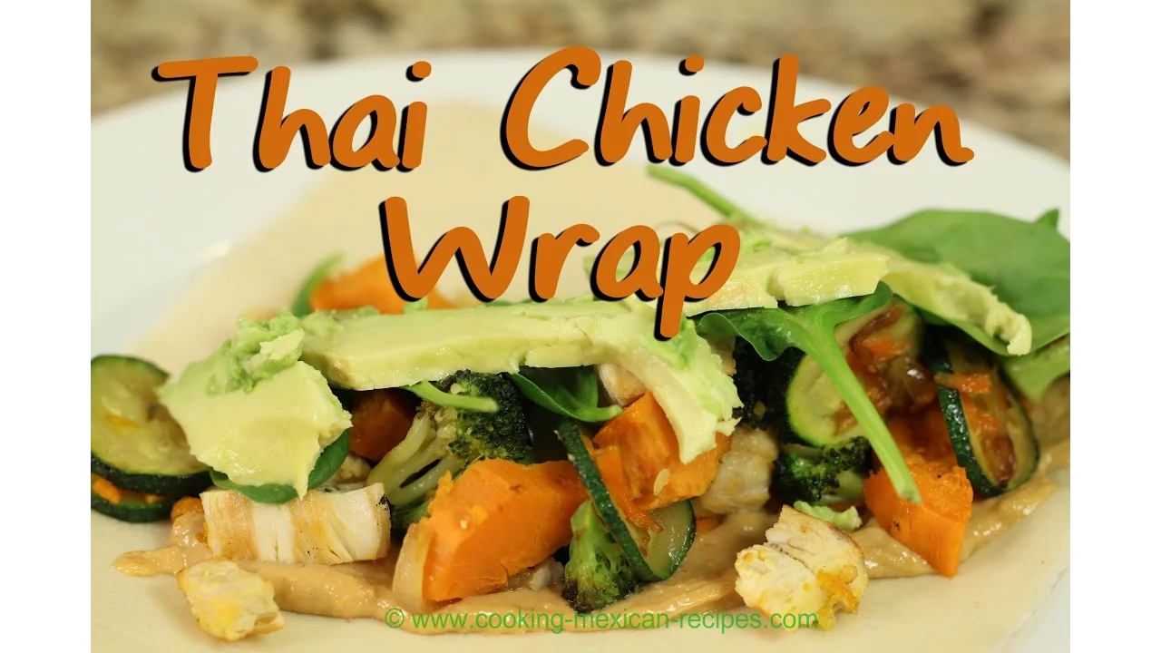 Tasty Thai Chicken Wraps With Fresh Veggies   Rockin Robin Cooks