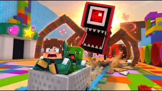 JJ vs. the Squid Game Monster Train!(Part 2) - Maizen Minecraft Animation