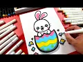 How To Draw The Funny Easter Bunny