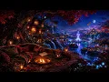 Sleep in an Enchanted Autumn Kingdom 🍂 Fairy Fantasy Music & Waterfall Sounds | 8 Hours