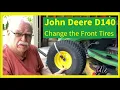 John Deere D140 - New front tires