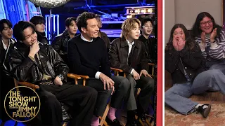 BTS and Jimmy Surprise Unsuspecting Fans While They Sing SWIM The Tonight Show