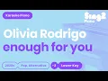 Download Lagu Olivia Rodrigo - enough for you (Lower Key) Karaoke Piano