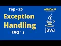 TOP 25 Java Exception Handling Interview Questions Answers Ashok IT
