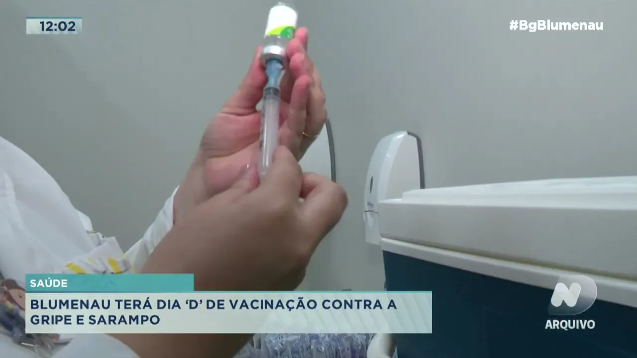 Blumenau terá dia ‘D’ de vacinação contra a gripe e sarampo