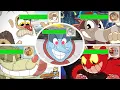 Lagu Cuphead DLC - All Bosses with Healthbars (The Delicious Last Course)