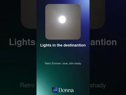 Lights in the destination