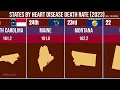 Heart Disease Death Rate by US State - Ranking